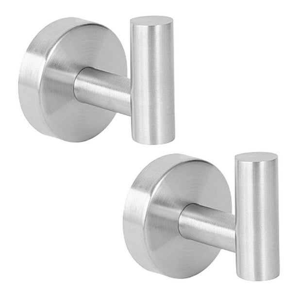 Paquete de 2 ganchos para toallas, gancho de acero inoxidable para ropa, bata, gancho de pared moderno para baño, cocina, garaje, hotel, montaje en pared