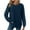 Navy, variant on UQJfacai Womens Tunic Tops Dressy Casual Long Sleeve Shirts Fall Winter Trendy Waffle Knit Crewneck Curved Hem Fashion Clothing