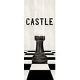 thumbnail image 2 of Reed, Tara 15x32 Black Ornate Wood Framed with Double Matting Museum Art Print Titled - Rather be Playing Chess Pieces black panel II-Castle, 2 of 4