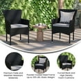 thumbnail image 4 of Flash Furniture Maxim Modern Foam Wicker Patio Armchair with Plush Foam Cushions, Black/Gray (4 Set), 4 of 9