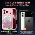thumbnail image 4 of Casetego Compatible with iPhone 17 Pro Max Magnetic Case,[Compatible with Mag-Safe] Full Body Shockproof with Built-in Screen Protector Drop Protective Phone Cover,Pink, 4 of 8