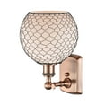 thumbnail image 2 of Innovations Lighting 516-1W-PC-G121-8CSN Farmhouse Chicken Wire-1 Light Wall Sconce in Industrial Style-8 Inches Wide by 13 Inches High   Polished Chrome Finish with White/Nickel Wire Glass, 2 of 2