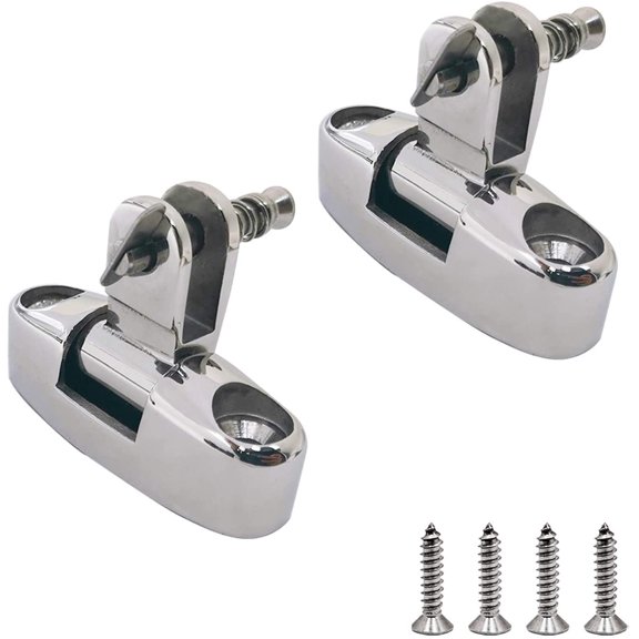 ABCISI Marine Swivel Deck Hinge, 316 Stainless Steel Boat Bimini Top Swivel Mount Hardware Marine Grade with Screw (Remove pin)