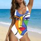 thumbnail image 1 of TaTaai Strappy Backless Floral Swimsuit, Women's High Cut Bikini with Non-Wired Removable Bra, Great for Pool Parties and Beach Getaways Gift, 1 of 6