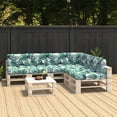 thumbnail image 1 of vidaXL Pallet Sofa Cushions 7 pcs Leaf Pattern, 1 of 5