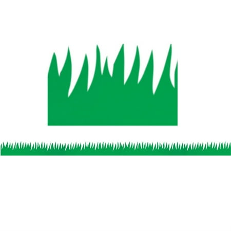 UPC: 0081187336014 | Hygloss HYX33601 Green Grass Design Border Strips 12 / Pack Green