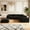 Black-Ottoman, variant on Eyisean 118.2" Modern V Shaped Corner Sofa, Comfy Modular Sectional Cloud Couch with Plush Corduroy Fabric, Deep Seat Upholstered Sofa, Fluffy Boneless Couches for Living Room, No Assembly