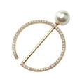 thumbnail image 5 of rygai Clothes Corner Knotted Buckle Elegant Faux Pearl Rhinestone Round Love Heart T-shirt Scarf Clothing Corner Tie Clip Ring Fashion Jewelry,V, 5 of 8