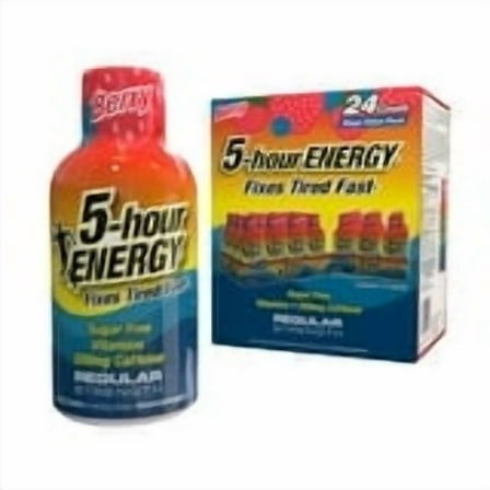 5-hour ENERGY Shot, Regular Strength Berry, 1.93 oz Bottles, 24 Pack