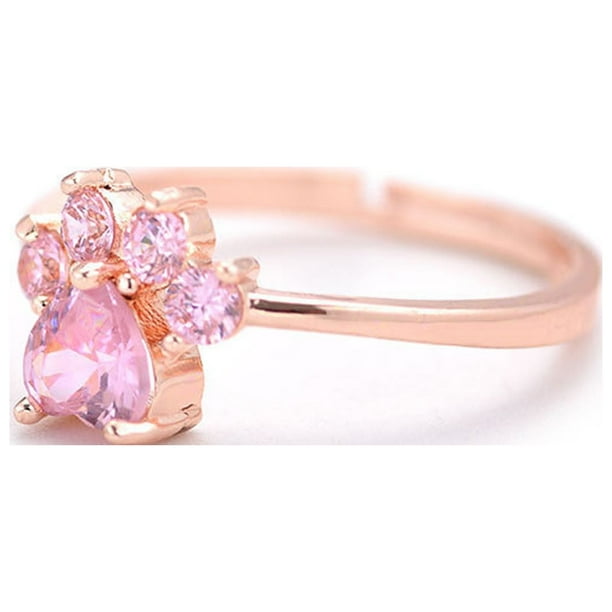 Anillos de Joyería XWSHYW Regalo de Vacaciones Circonita Pata de Apertura