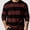 Wine, variant on Babcutegg Mens Striped Crewneck Sweater Long Sleeve Knit Pullover Comfort Casual Sweaters Size XL