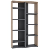 Ada Home Decor Keota Multiple Tier Open Shelf Modern Bookcase, Anthracite/Oak