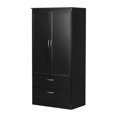 thumbnail image 2 of South Shore Acapella Wardrobe Armoire, in Pure Black, 2 of 15