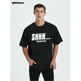 thumbnail image 3 of Shhh No One Cares Men Novelty Sarcastic Humor Graphic Tee Casual Hilarious T-shirt, 3 of 9
