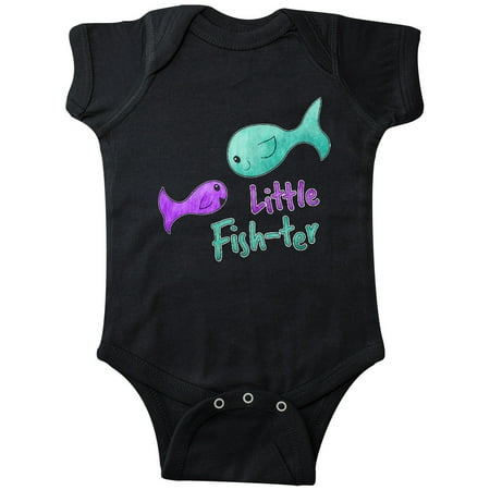 

Inktastic Little Fish-ter- Cute fish sisters Gift Baby Girl Bodysuit