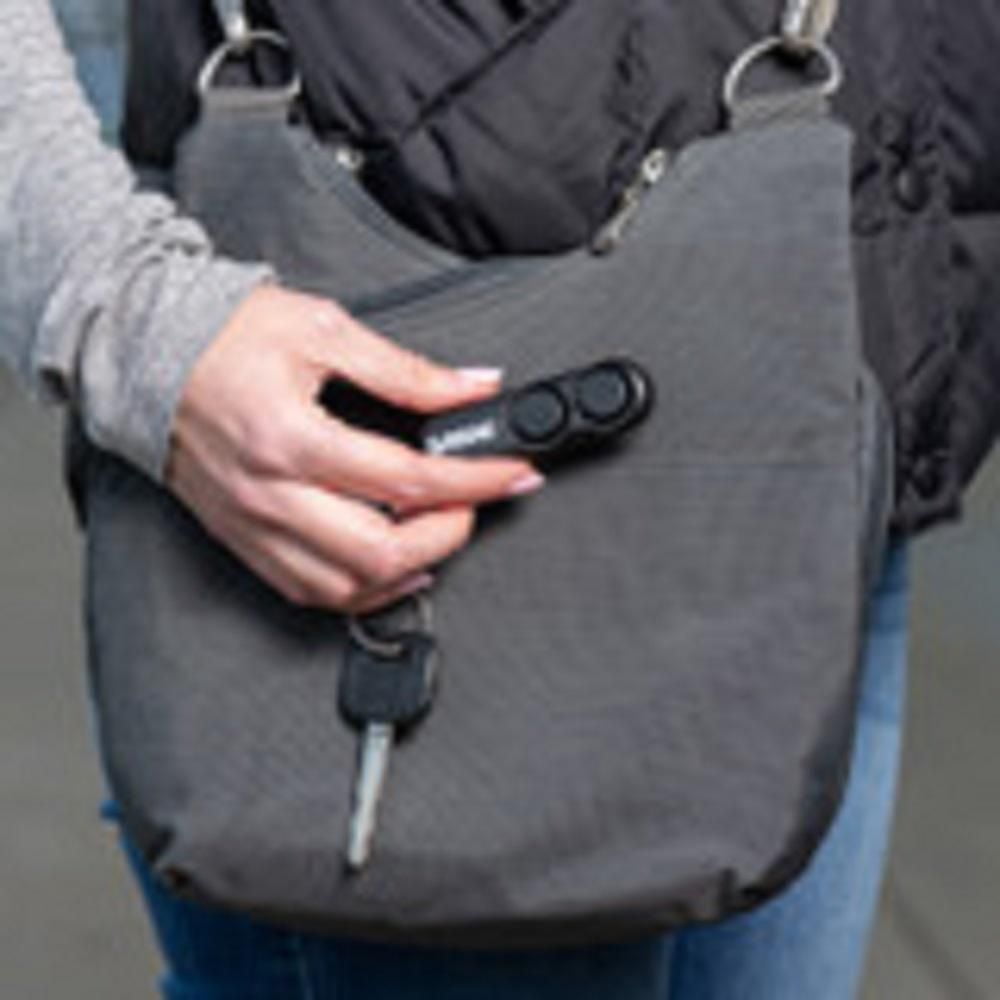 Sabre Alarme personnelle noire avec porte-clés Alarme personnel