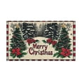 thumbnail image 2 of Christmas Kitchen Rug Set of 2 Absobent Kitchen Mats for Floor,Merry Christmas Farmhouse Forest Triangle Tree Rugs for Kitchen Floor for Bathroom,Room Bedroom (47x17+30x17in), 2 of 7