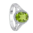 thumbnail image 5 of AoneJewelry 1.95 Carat Diamond and Oval Shape Peridot Ring In 10K Solid Rose, White & Yellow Gold, 5 of 5