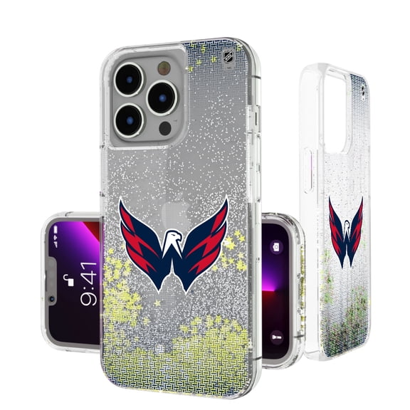 Washington Capitals Linen Logo iPhone Glitter Case