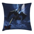 thumbnail image 1 of Galaxy Throw Pillow Cushion Cover, A Lighter and Spaceship Blasts a Laser Beam an Enemy Battleship Galaxy Wars Pattern, Decorative Square Accent Pillow Case, 24 X 24 Inches, Blue Black, by Ambesonne, 1 of 2