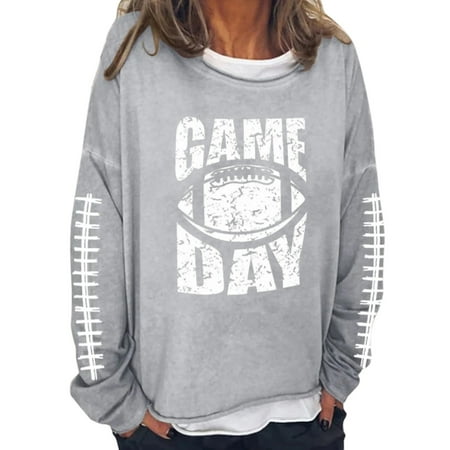 

WUDATI Women s Monogram Printed Loose Round Neck Long Sleeve Sweatshirt Comfortable Soft Top Perfect for Daily Wear Travel Vacation Streetwear Fashionable Fit Easy Care Machine Wash Casual Stylish