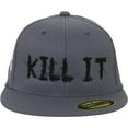 thumbnail image 2 of 5% Nutrition Rich Piana Love It Kill It Gray Trucker Hat, Baseball Hat - Fitted Flexfit Flat Bill Cap for Men and Women, Embroidered White 5 Percent Logo, 2 of 10