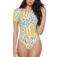 thumbnail image 1 of Bingfone Justaucorps à Col Rond Motif Boho pour Femmes, Manches Courtes à Boutons-Pression, Adapté pour Fête, Sport, Usage Quotidien-TG, 1 of 7