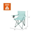thumbnail image 7 of Ozark Trail Folding Camp Chair with Cup Holder – Lightweight, Portable Outdoor Chair for Camping, Tailgating & Sports – Aqua, 7 of 7
