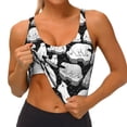 thumbnail image 3 of Fotbe Cute Cartoon Polar Bear Sujetador Deportivo Largo sin Aros para Mujer con Almohadillas y Soporte Medio, Transpirable y Absorbente, Camiseta Tipo Chaleco o Tank Top-Small, 3 of 8