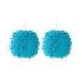 thumbnail image 4 of 2 Pack Soft Chenille Hand Drying Puff Towel Balls, Fuzzy Ball Towel Quick Dry, Creative Decorative Hand Bath Towel Set for Bathroom Kitchen - Dry Your Hand Instantly, Blue, 4 of 4
