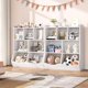 thumbnail image 3 of Three - tier blanca toy almacenamiento gabinete y para niños estante - multi - estante cubby organizer para dormitorio y playroom to store books y toys, 3 of 9