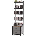 thumbnail image 2 of CD Storage Rack with Drawer  DVD Organizer Shelf w/Adjustable Book Stoppers  Media Storage Rack for CD/DVD  Books  Games  Ideal for Living Room  Home Office, 2 of 2