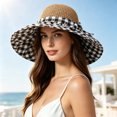 thumbnail image 2 of Women UPF 50+ Wide Brim Sun Hat, Breathable UV Protection Bucket Hat for Beach Travel, 2 of 5