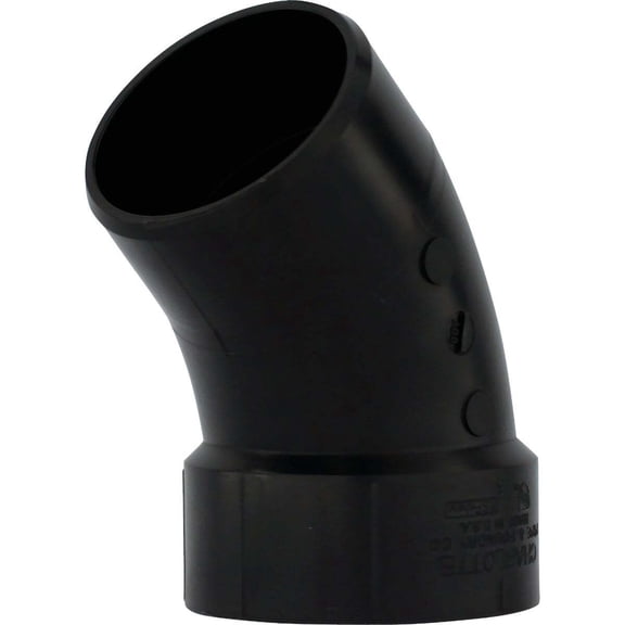Charlotte Pipe 3 in. Hub x 3 in. Dia. Hub ABS 40 Degree Elbow