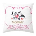 thumbnail image 2 of YAOMOBB Pillow Cover Happy Mother's Day Pillowcase Soft Letters Design Zipper Closure Festival Gift, 2 of 6