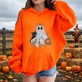 thumbnail image 2 of XXWXYD Pullover Sweatshirt Kids Halloween Graphic Print Long Sleeve Hooded Cute Casual Fall Fleece Striped Autumn Fashion for Little Boys Girls Oversized Crewneck, 2 of 4