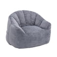 thumbnail image 3 of HSUNNS Bean Bag Chair for Adults, Comfy Bean Bag Sofa with Memory Foam Filled, Armrests Stuffed High-Density Foam, Lazy Sofa Lounge Chair for Living Room, Grey, 3 of 8