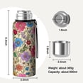 thumbnail image 7 of 20 Oz Pioneer Flower Coffee Tumbler Double Wall Insulated Stainless Steel Water Bottle | Metal Reusable Thermoses Flask with Cup Cap | Leak & Sweat Proof with Anti-Dust Lid, 7 of 7
