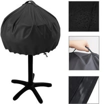 Waterproof Outdoor BBQ Gas Barbecue Covers, Polyester Lightweight Easy On/Off, Dustproof,Cloth BBQ Grill Cover Sun Foldable Grill Cover For Outdoor,Black,20x18"