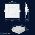 thumbnail image 5 of Luxrite 4 inch Square Smart LED Recessed Lighting, RGBW Color Changing, WiFi App and Voice Control, Alexa and Google Home, 5 of 7