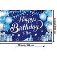 thumbnail image 3 of Fondo de feliz cumpleaños plateado y azul, 2x44 pulgadas, pancarta de feliz cumpleaños para hombres, pancarta de cumpleaños azul, decoraciones felices, 3 of 5
