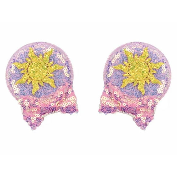 Rapunzel Minnie Ears Hair Clip, Purple Minnie Ear Clips, Mickey Ears Hair Clip, Disney Kids Minnie Ears clips, Minnie Ears, Minnie Ears