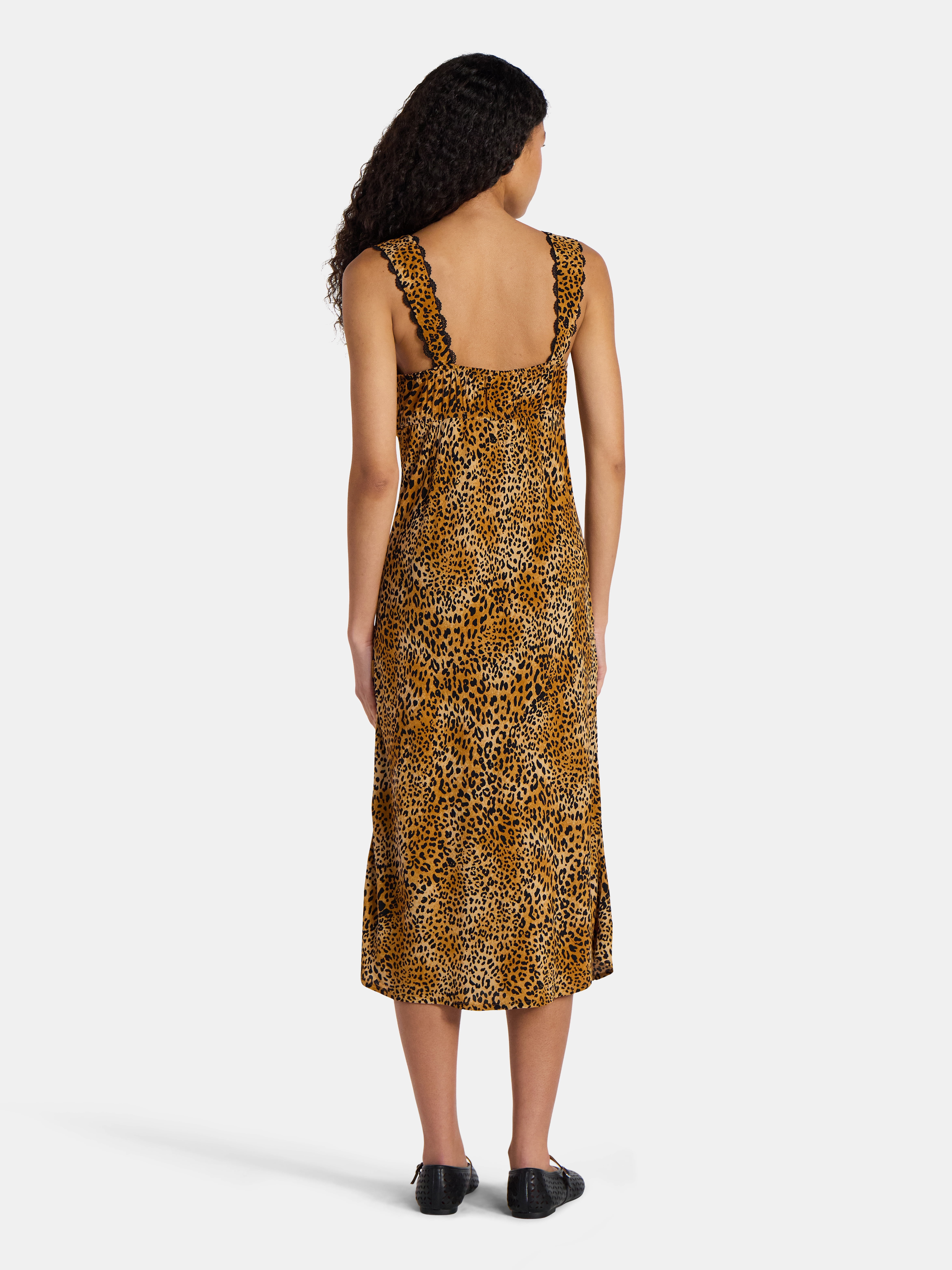 No Boundaries Sleeveless Midi Dress with Keyhole and Tie, Women's