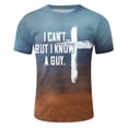thumbnail image 5 of TrendOFT Mens Graphic Tees Jesus Religious Graphic Print Short Sleeve Crew Neck Loose Casual Fashion Men's T-Shirts Light Blue L, 5 of 5