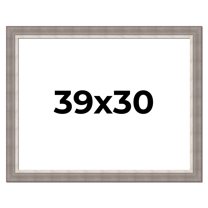 39x30 Frame Grey Real Wood Picture Frame Width 2.75 Inches | Interior Frame Depth 0.5 Inches |