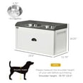 thumbnail image 3 of Raised Dog Bowls for Large Dogs, Pet Feeder Station with Storage - Elevated Dog Food Bowls, Stainless Steel, White, 3 of 9