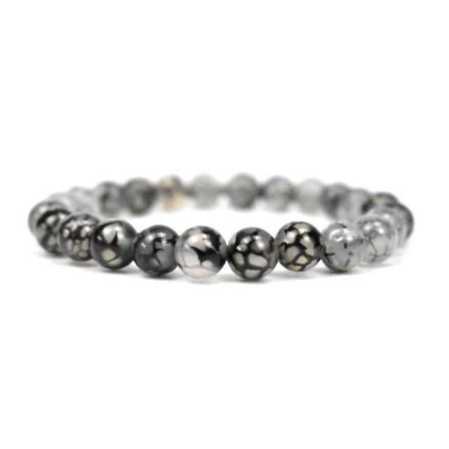 3 pulseras elásticas de cuentas redondas de 0.315 in, unisex, naturales, multicolor, cuentas redondas de piedras preciosas semipreciosas