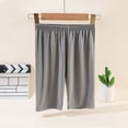 thumbnail image 2 of ZACPNCV Girls Bermuda Shorts Knee Length Summer Casual Shorts Lightweight Elastic Waist Short Pants Dark Gray 5-6 Years, 2 of 7