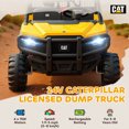 thumbnail image 4 of Qaba 24V Kids Ride on Tractor, 4WD 2 Seater Electric Vehicle, Yellow, 4 of 10