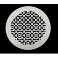 thumbnail image 1 of Achtek 10" Duct opening Solid Cast Aluminum Round Grille ( 12" Round Overall) | Powder Coated WHITE - With Holes For Wall / Ceiling, 1 of 9